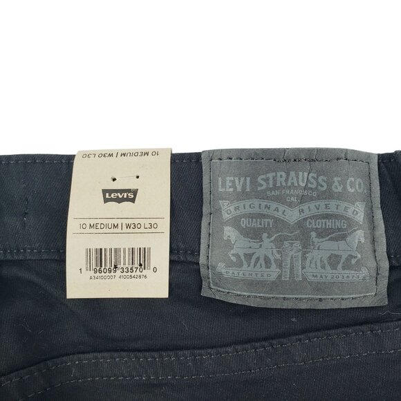 Levi's 726 Flare Jeans Women 10 Med Black Stretch Slim Fit High Rise 30X30 NWT - Picture 6 of 13